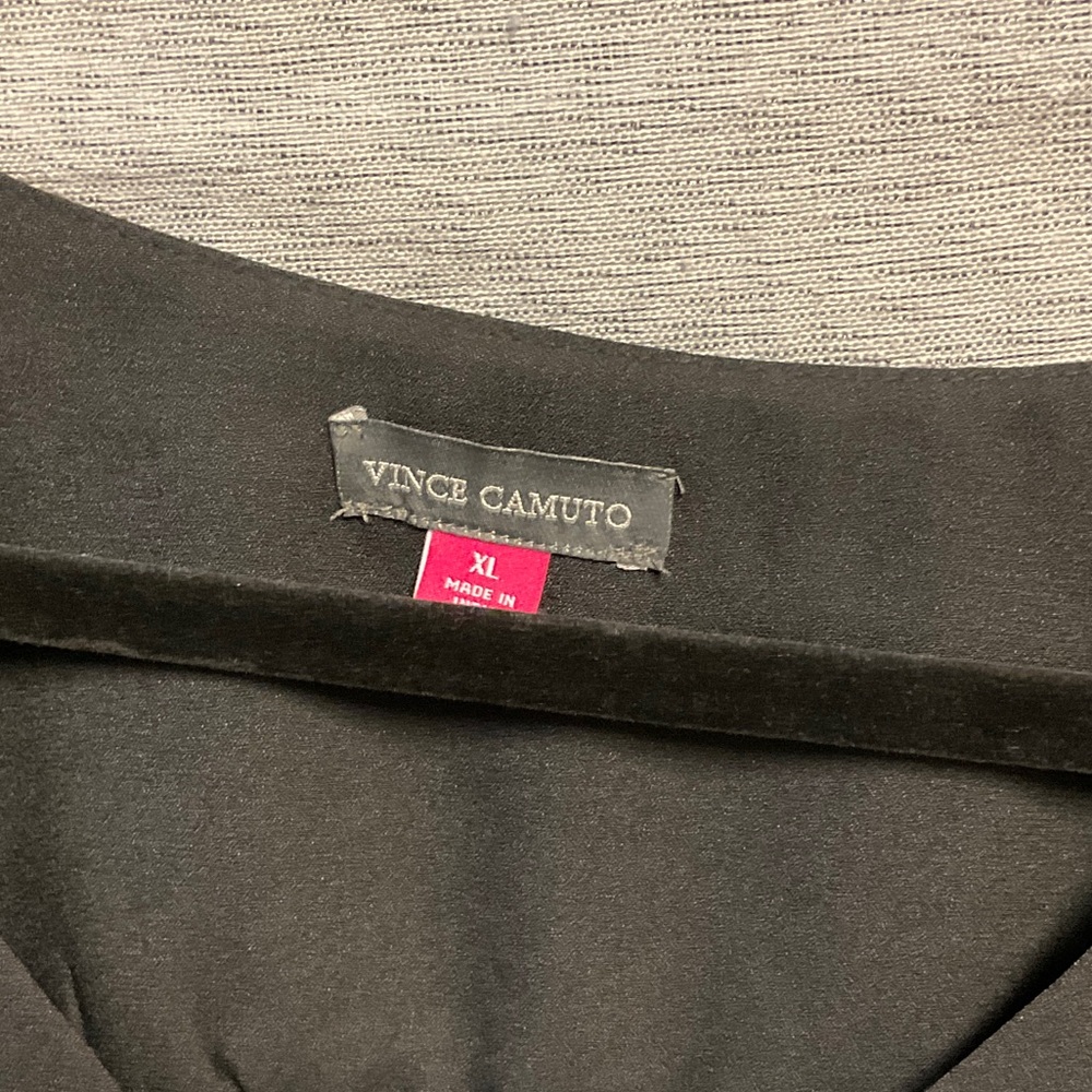 Vince Camuto Black Sleeveless Layered Blouse - Picture 3 of 7